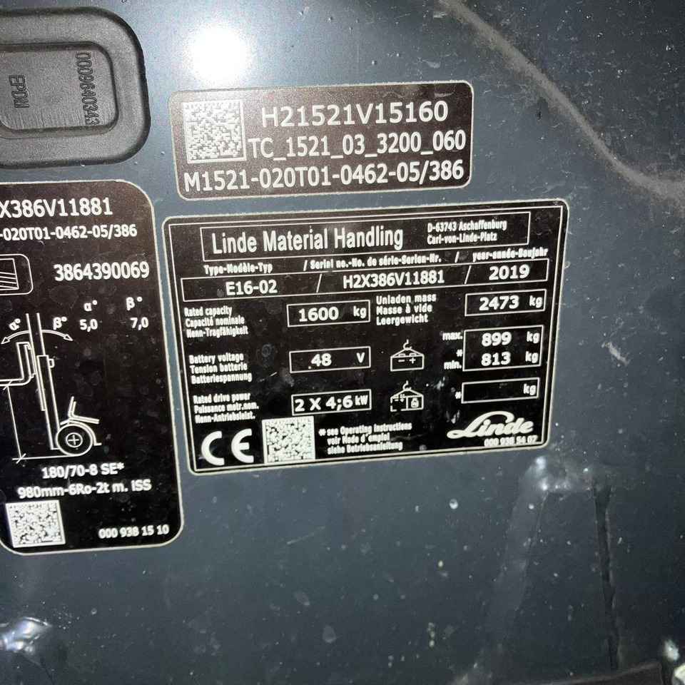 Linde E16 (386-02) EVO - Električni viličar: slika 4 Linde E16 (386-02) EVO - Električni viličar: slika 4