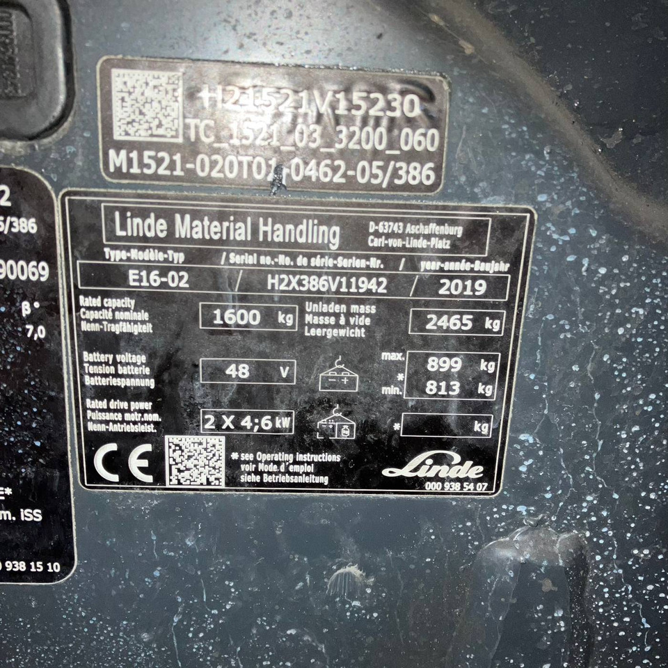 Linde E16 (386-02) EVO - Električni viličar: slika 4 Linde E16 (386-02) EVO - Električni viličar: slika 4