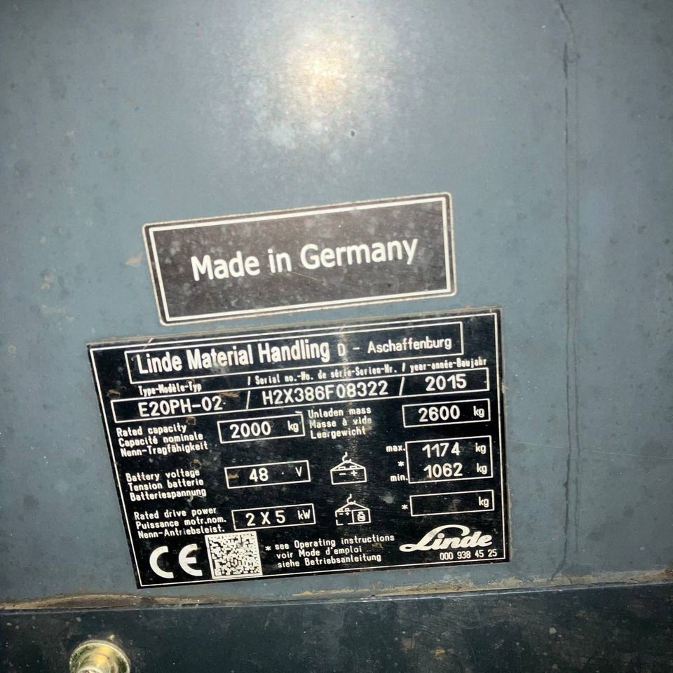 Linde E20PH (386-02) EVO - Električni viličar: slika 4 Linde E20PH (386-02) EVO - Električni viličar: slika 4