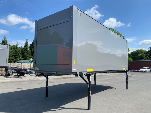 Zamenljivo tovorišče - zaboj Krone BDF-System, 7.450 mm lang, Portaltüren, RAL 7037 Staubgrau: slika 7