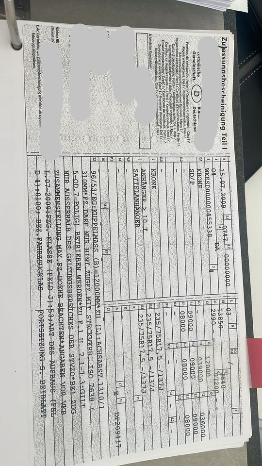 Nov Nizko noseča polprikolica Krone SDP 27  12,2m JUMBO BPW 235/75R17,5 Reifen 90%: slika 27