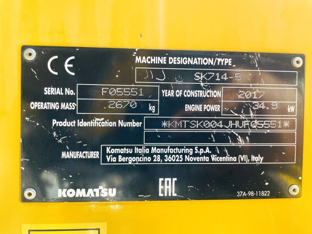 Komatsu SK714-5 (4067) - Mini nakladalec: slika 3 Komatsu SK714-5 (4067) - Mini nakladalec: slika 3