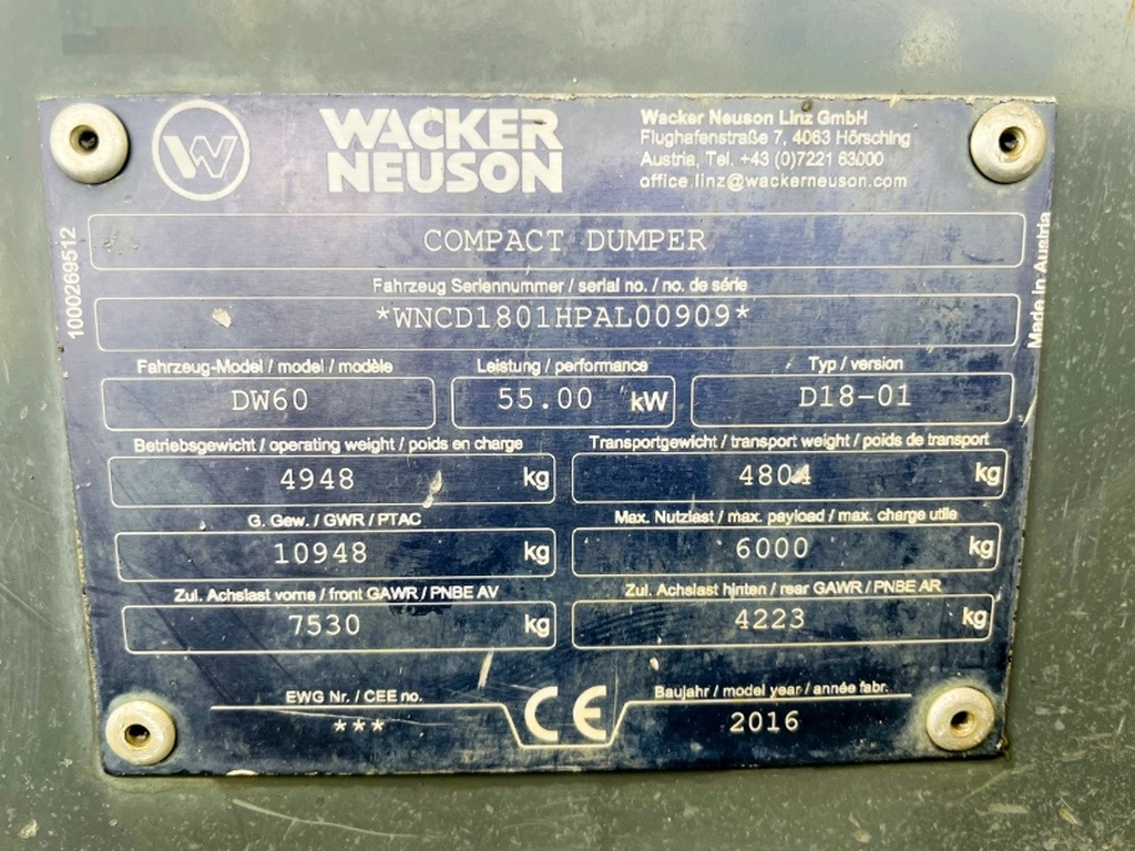 Neuson DW60 (3912) - Mini demper: slika 3 Neuson DW60 (3912) - Mini demper: slika 3