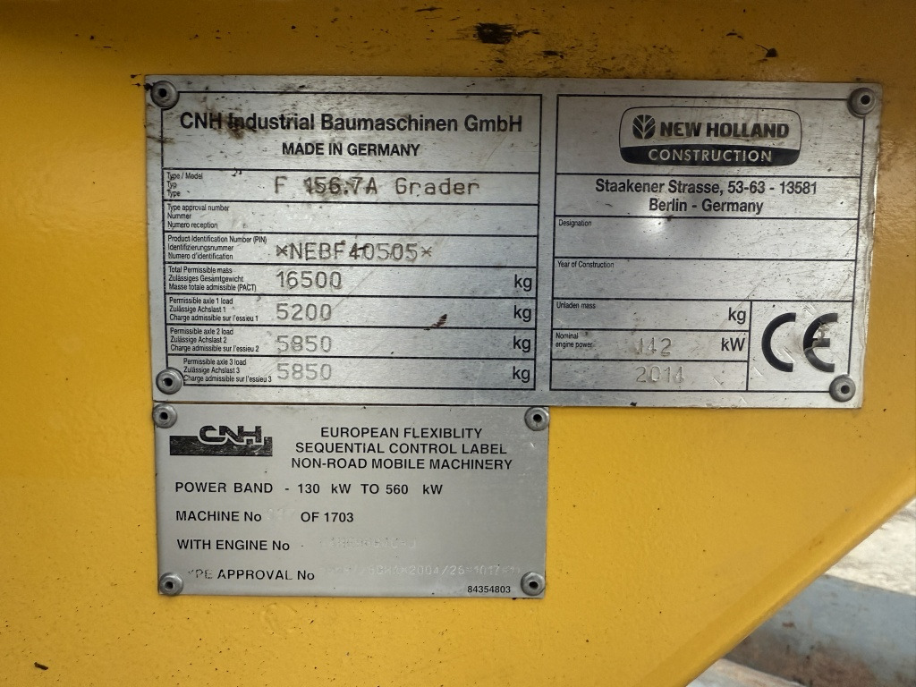 Greder New Holland F 156.7A (111785): slika 9 Greder New Holland F 156.7A (111785): slika 9