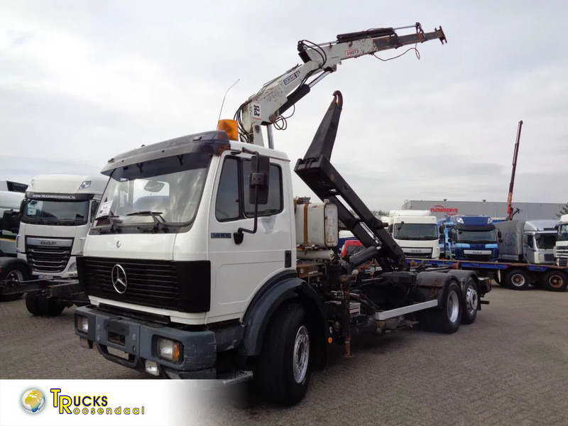 Mercedes-Benz SK 2433 + Semi-Auto + PTO + Serie 14 Crane + 3 pedals - Tovornjak - kabelski sistem, Tovornjak z dvigalom: slika 1 Mercedes-Benz SK 2433 + Semi-Auto + PTO + Serie 14 Crane + 3 pedals - Tovornjak - kabelski sistem, Tovornjak z dvigalom: slika 1