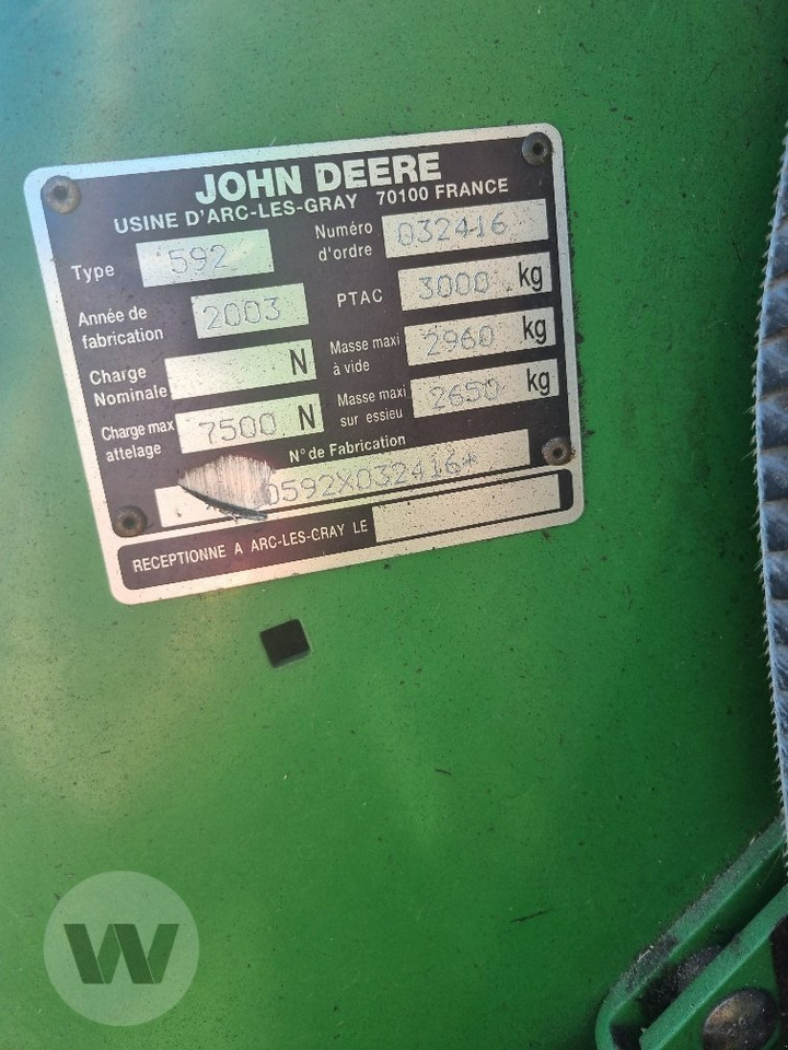 John Deere 592 - Balirka za okrogle bale: slika 2 John Deere 592 - Balirka za okrogle bale: slika 2