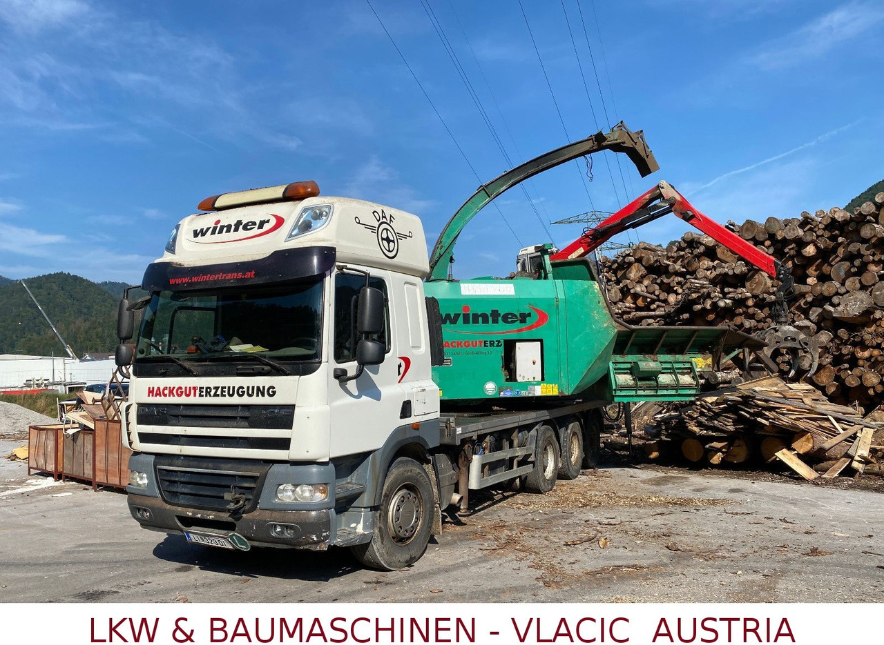 DAF CF85 Holzhackmaschine JENZ HEM 700 - Tovornjak za prevoz lesa: slika 1 DAF CF85 Holzhackmaschine JENZ HEM 700 - Tovornjak za prevoz lesa: slika 1
