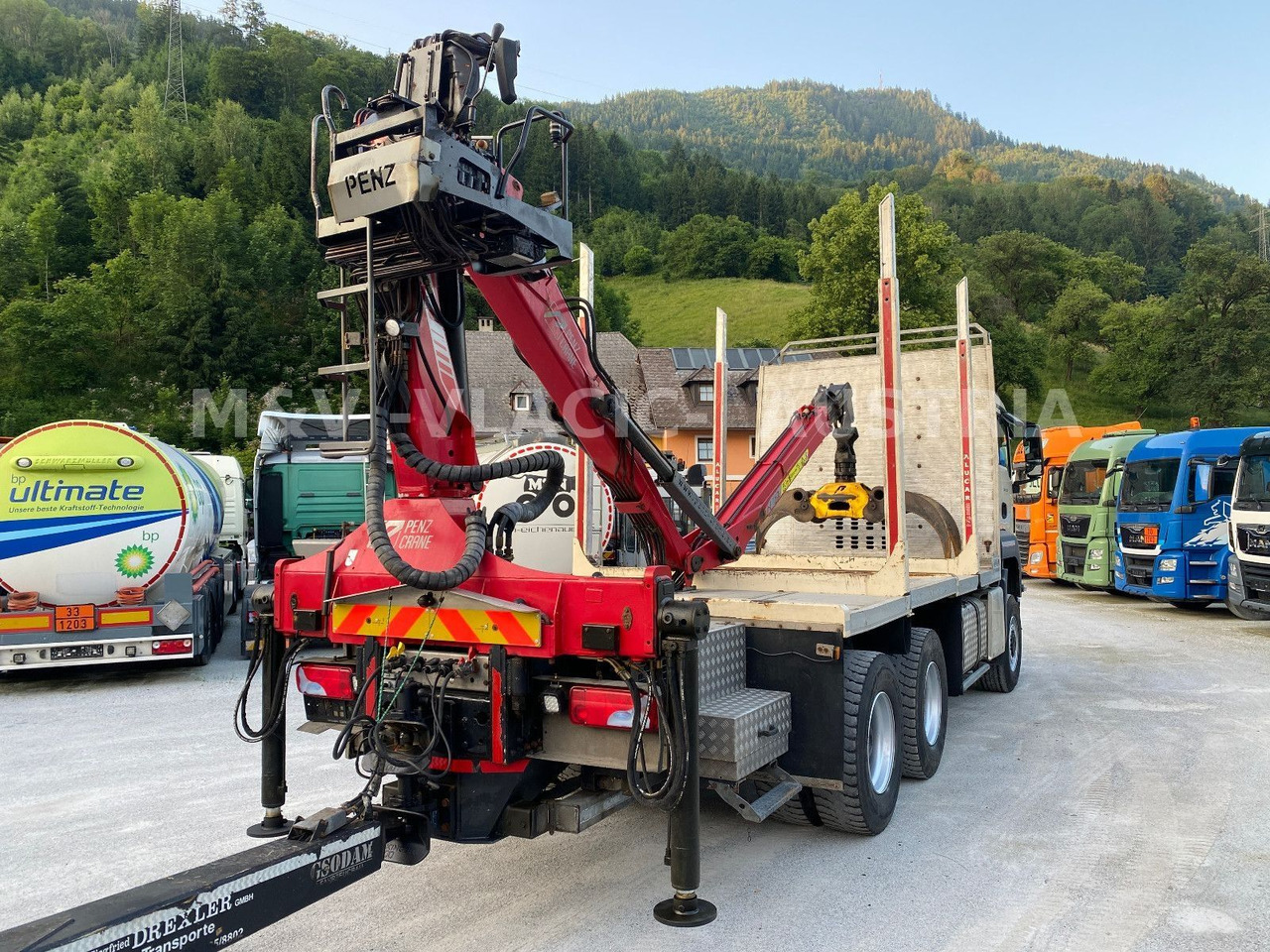 MAN 33.500 6X6 mit Kran PENZ 12Z - Tovornjak za prevoz lesa, Tovornjak z dvigalom: slika 3 MAN 33.500 6X6 mit Kran PENZ 12Z - Tovornjak za prevoz lesa, Tovornjak z dvigalom: slika 3