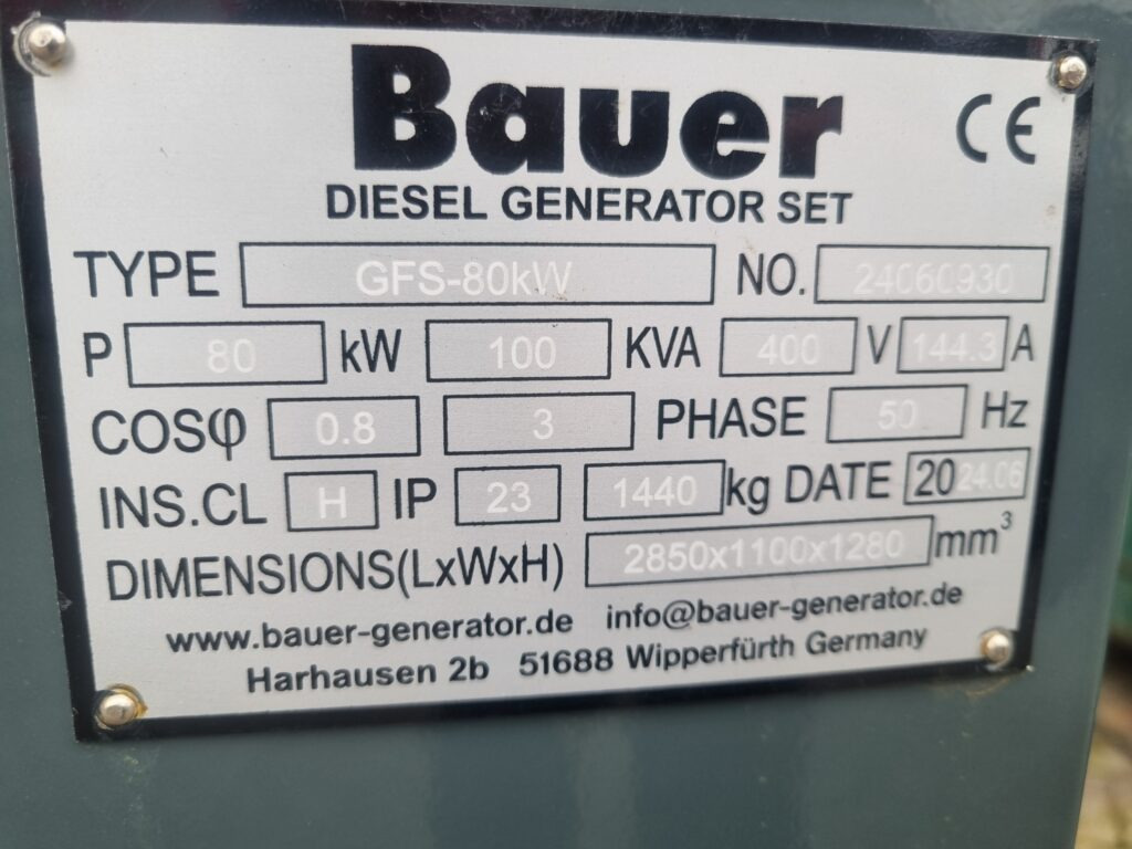 BAUER GFS-80 kW diesel generator - Generator: slika 4 BAUER GFS-80 kW diesel generator - Generator: slika 4