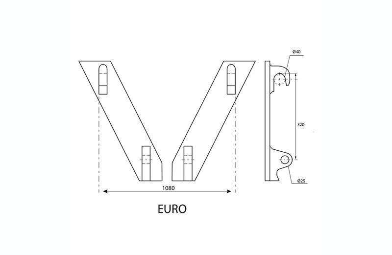 Limas SE 2.5Ton pallegafler med eurobeslag på - Vilice za Kmetijski stroj: slika 2 Limas SE 2.5Ton pallegafler med eurobeslag på - Vilice za Kmetijski stroj: slika 2