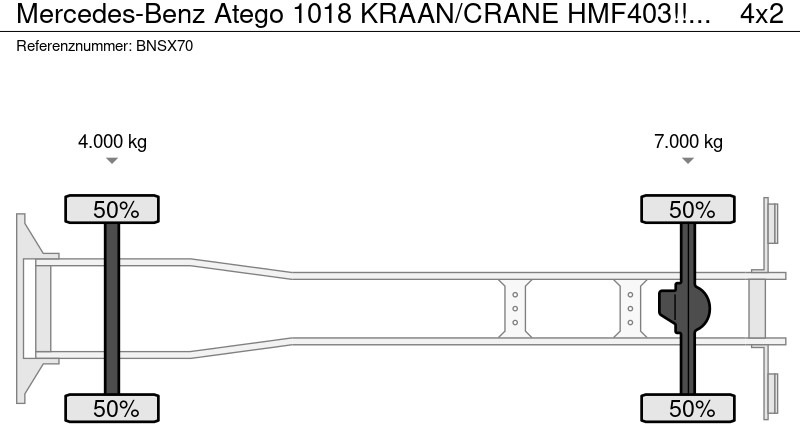 Tovornjak z dvigalom Mercedes-Benz Atego 1018 KRAAN/CRANE HMF403!!129tkm: slika 16