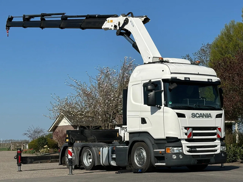 Scania R450 6x2 !!TRACTOR!!!CRANE/GRUE/HMF 50TM!!TOP!EURO6!! - Vlačilec: slika 1 Scania R450 6x2 !!TRACTOR!!!CRANE/GRUE/HMF 50TM!!TOP!EURO6!! - Vlačilec: slika 1