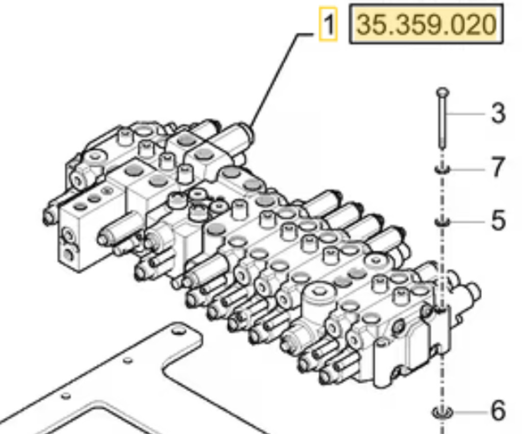 Case 31M9-10112 - 31M9-18590 - Hidravlični ventil za Gradbeni stroj: slika 1 Case 31M9-10112 - 31M9-18590 - Hidravlični ventil za Gradbeni stroj: slika 1