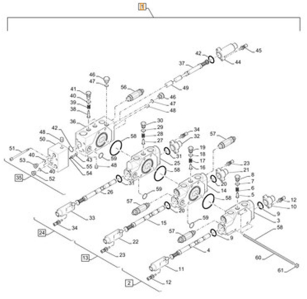 Case 33MH-10121 - 51484093 - Hidravlični ventil za Gradbeni stroj: slika 1 Case 33MH-10121 - 51484093 - Hidravlični ventil za Gradbeni stroj: slika 1