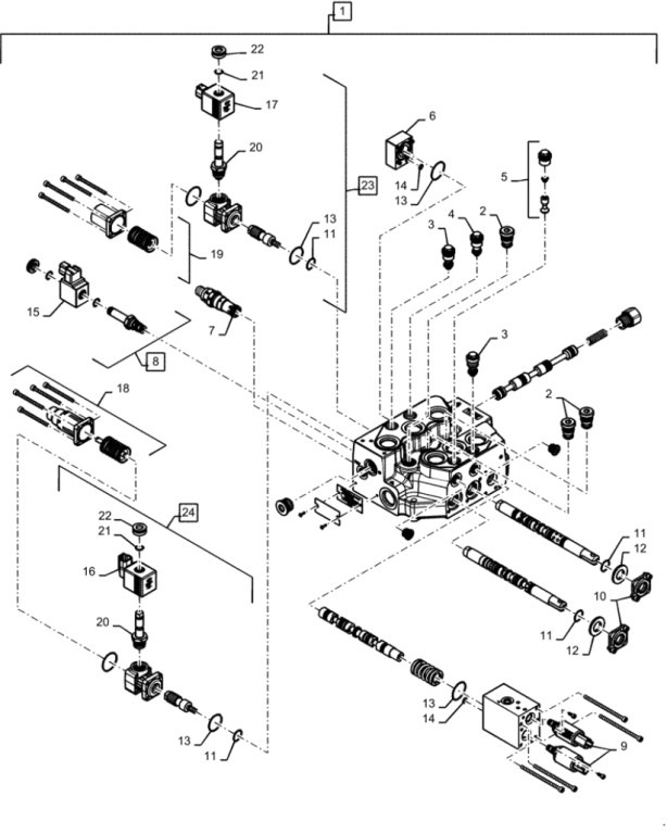 Case 47647500 - Hidravlični ventil za Gradbeni stroj: slika 2 Case 47647500 - Hidravlični ventil za Gradbeni stroj: slika 2