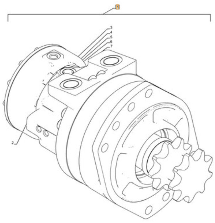 Case 87035341EX - 87035341R - Nihajni motor za Gradbeni stroj: slika 1 Case 87035341EX - 87035341R - Nihajni motor za Gradbeni stroj: slika 1
