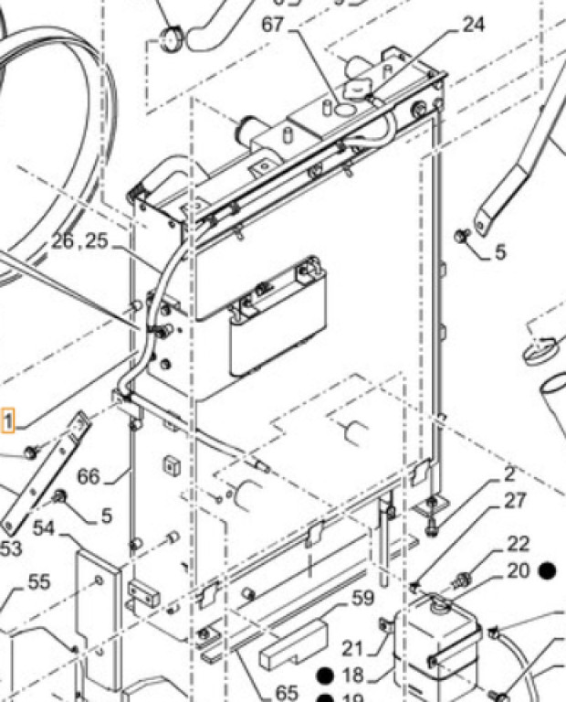 Case KNH12171 - Hladilnik motorja za Gradbeni stroj: slika 1 Case KNH12171 - Hladilnik motorja za Gradbeni stroj: slika 1