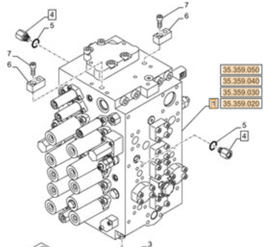 Case KSJ18312 - Hidravlični ventil za Gradbeni stroj: slika 2 Case KSJ18312 - Hidravlični ventil za Gradbeni stroj: slika 2