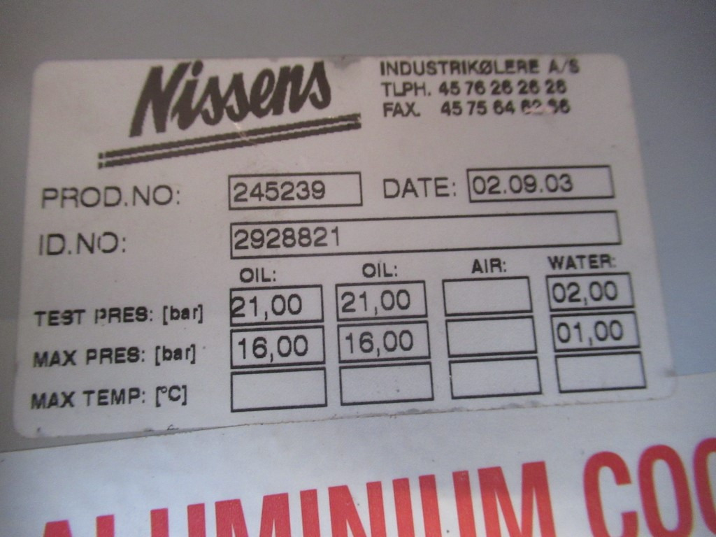 Nissens 2928821 - - Hladilnik motorja za Gradbeni stroj: slika 4 Nissens 2928821 - - Hladilnik motorja za Gradbeni stroj: slika 4