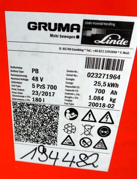 GRUMA 48 Volt 5 PzS 700 Ah - Akumulator: slika 5 GRUMA 48 Volt 5 PzS 700 Ah - Akumulator: slika 5