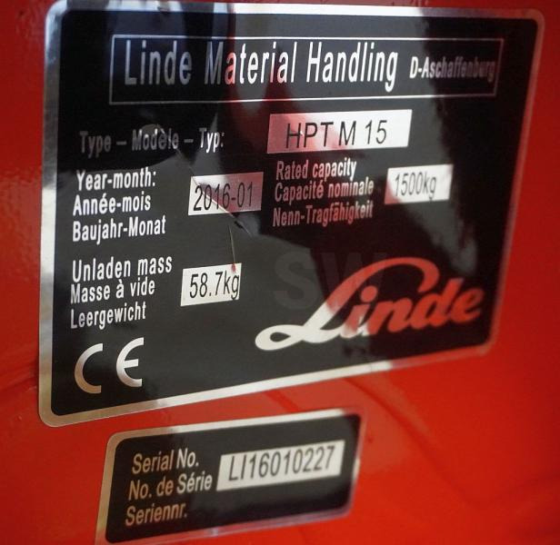 Linde HPT M 15 - Paletni viličar: slika 3 Linde HPT M 15 - Paletni viličar: slika 3