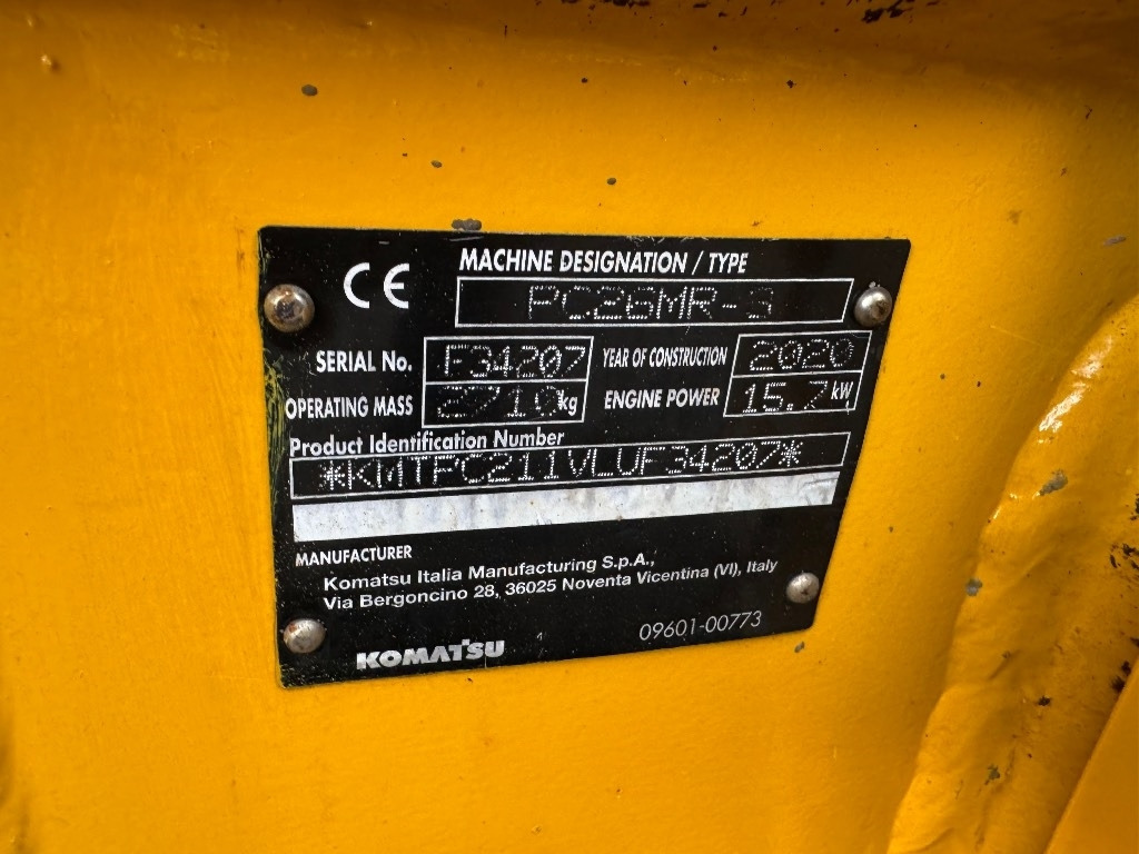 Komatsu PC 26 MR-3 - Mini bager: slika 5 Komatsu PC 26 MR-3 - Mini bager: slika 5