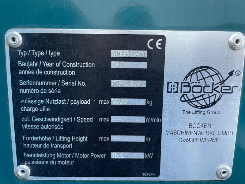 Böcker AHK 30/1400 - Avtodvigalo za vse namene: slika 3 Böcker AHK 30/1400 - Avtodvigalo za vse namene: slika 3