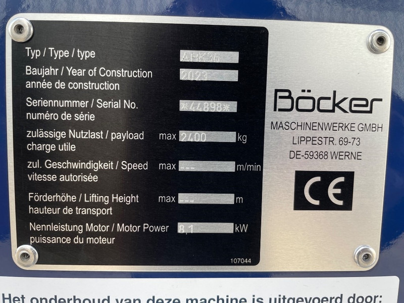 Böcker AHK 36E - Avtodvigalo za vse namene: slika 3 Böcker AHK 36E - Avtodvigalo za vse namene: slika 3