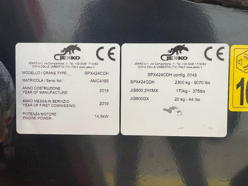 Jekko SPX 424 CDH - Mini žerjav: slika 3 Jekko SPX 424 CDH - Mini žerjav: slika 3
