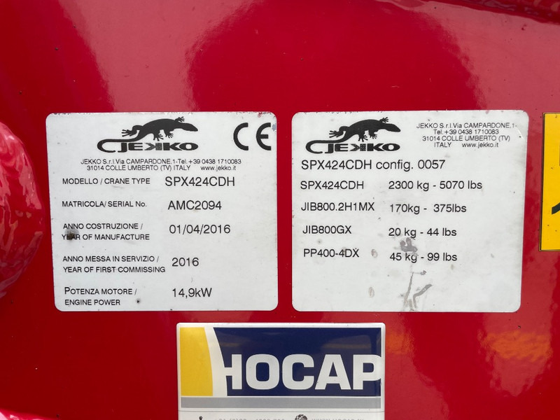 Jekko SPX 424 CDH - Mini žerjav: slika 3 Jekko SPX 424 CDH - Mini žerjav: slika 3