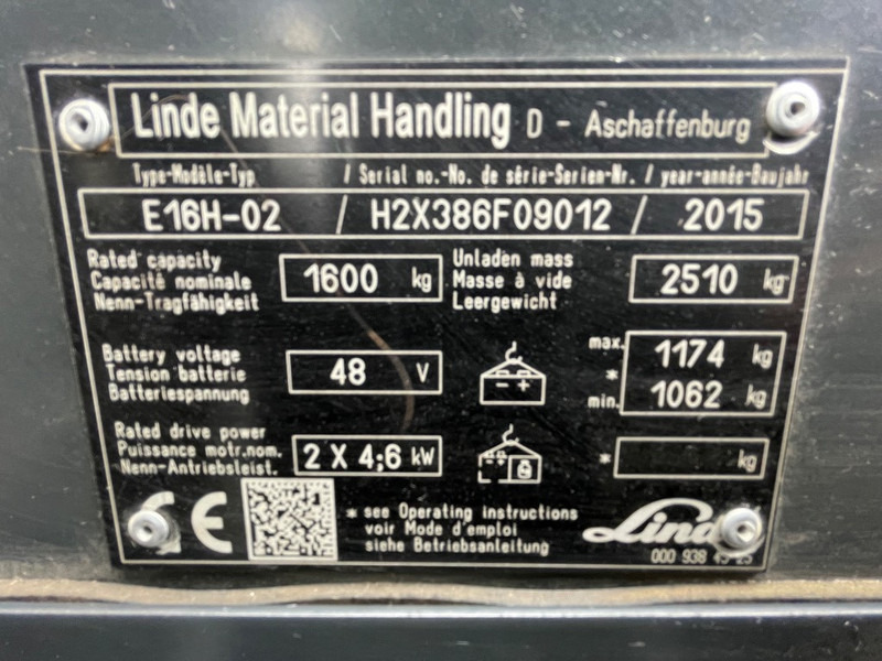 Linde E 16 H-02 - Električni viličar: slika 3 Linde E 16 H-02 - Električni viličar: slika 3