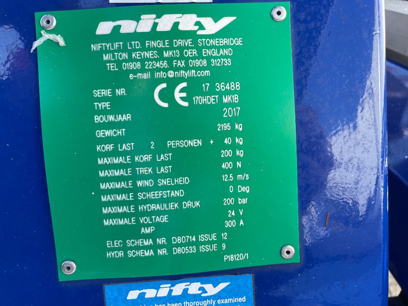 Niftylift 170 H D E T - Dvižna košara na prikolici: slika 3 Niftylift 170 H D E T - Dvižna košara na prikolici: slika 3