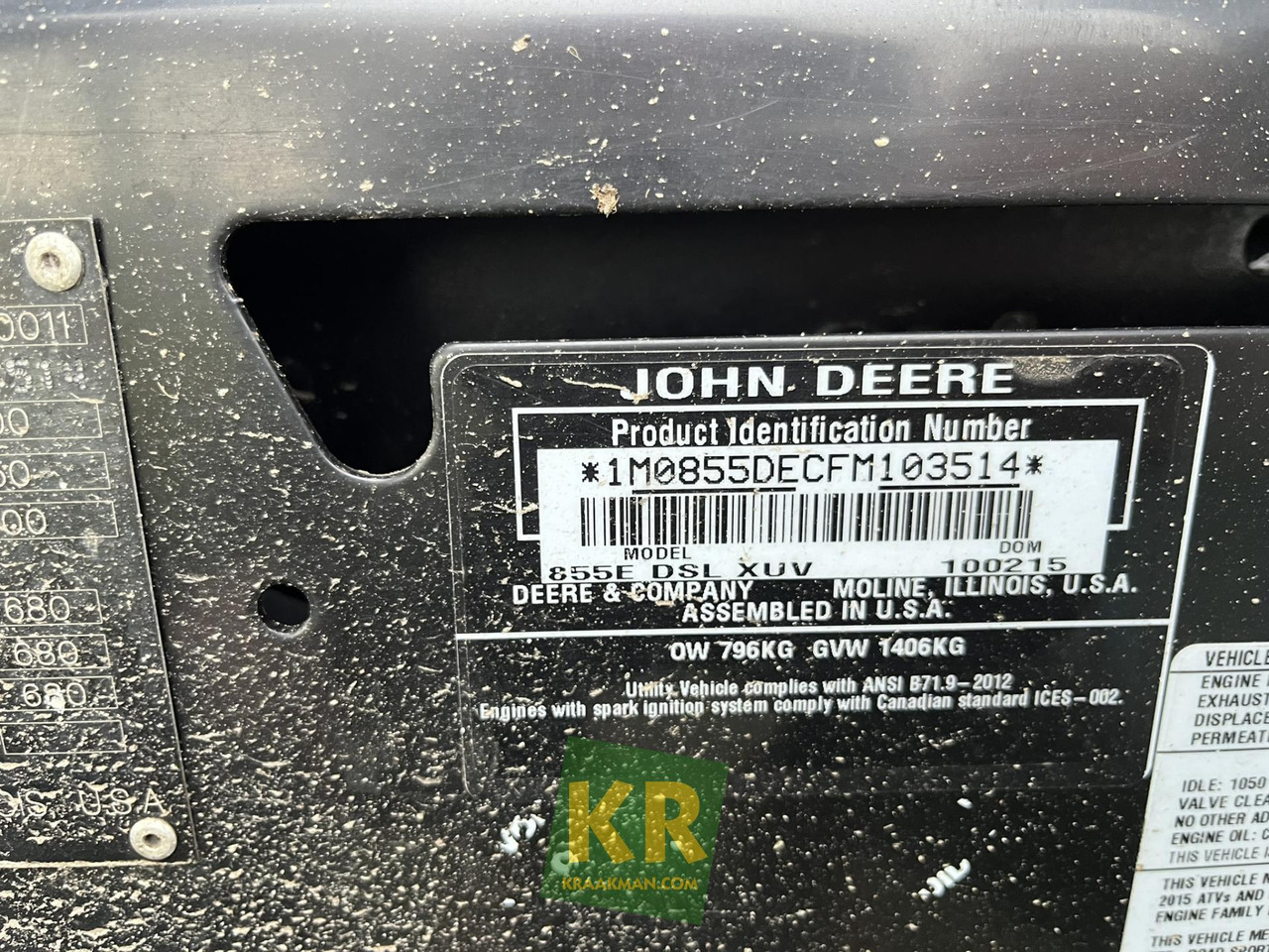 Štirikolesnik John Deere XUV855D: slika 17