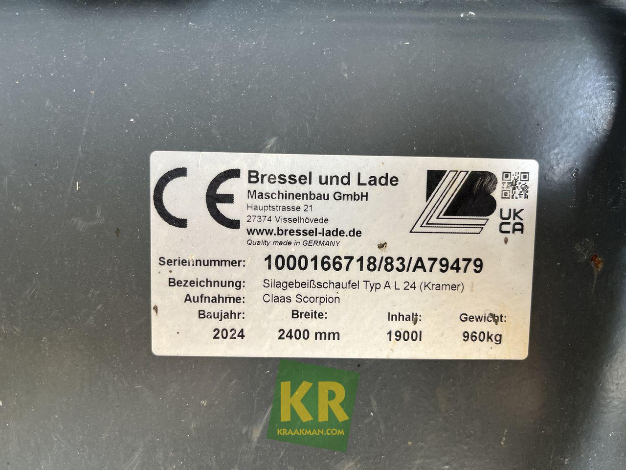 Voorzetstukken Kramer - Žlica za nakladalnik: slika 5 Voorzetstukken Kramer - Žlica za nakladalnik: slika 5