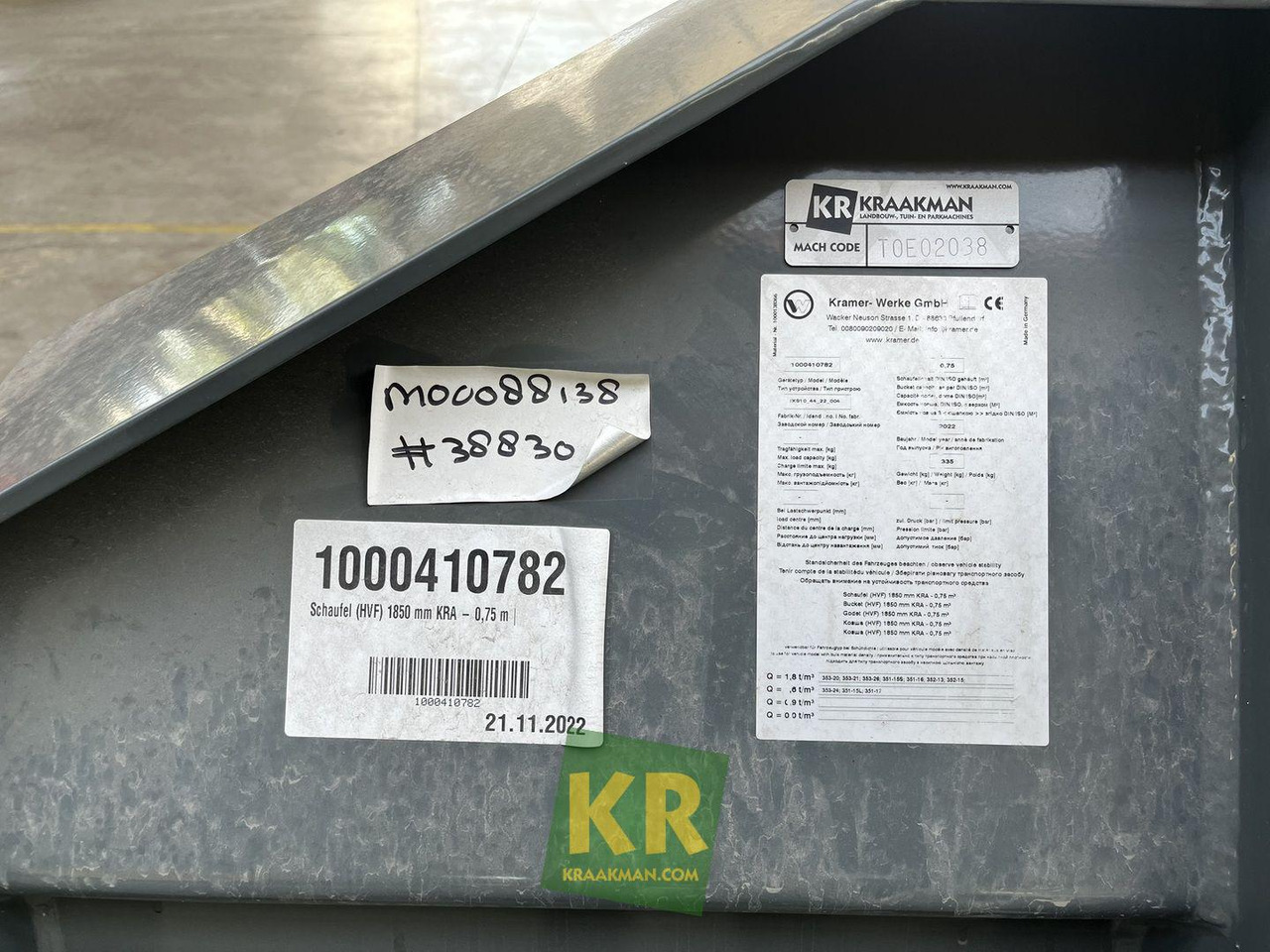 Voorzetstukken Kramer - Žlica za nakladalnik: slika 4 Voorzetstukken Kramer - Žlica za nakladalnik: slika 4