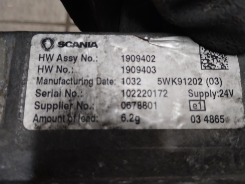 STEROWNIK SILNIKA SCANIA DC9 DC 924 XPI 2023104 - ECU: slika 3 STEROWNIK SILNIKA SCANIA DC9 DC 924 XPI 2023104 - ECU: slika 3
