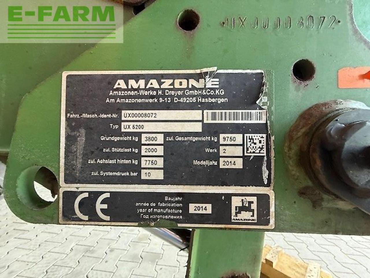 Amazone ux 5200 super - Vlečna škropilnica: slika 4 Amazone ux 5200 super - Vlečna škropilnica: slika 4