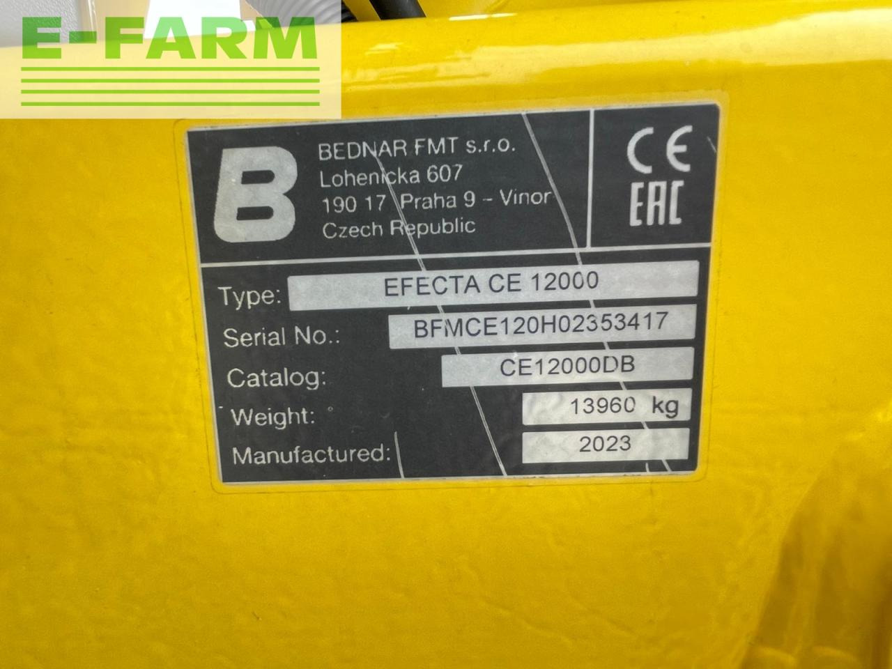 Sejalnica Bednar Efecta CE 12000: slika 21