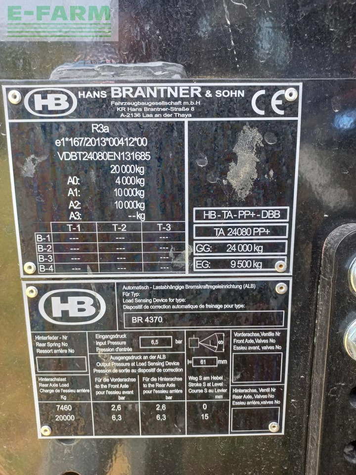 Brantner powerpush 24080 + - Kmetijska kiper prikolica/ Demper: slika 3 Brantner powerpush 24080 + - Kmetijska kiper prikolica/ Demper: slika 3