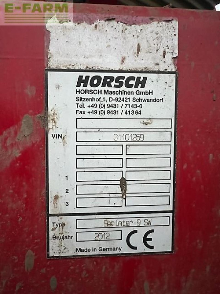 Horsch sprinter 9 sw - Sejalnica: slika 2 Horsch sprinter 9 sw - Sejalnica: slika 2