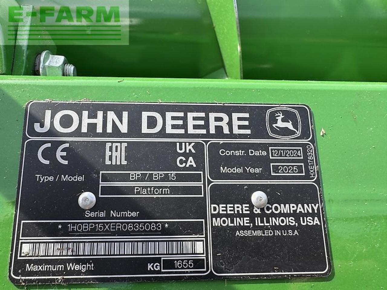 John Deere bp15 pickup skærebor - Priključek za kombajn za krmo: slika 3 John Deere bp15 pickup skærebor - Priključek za kombajn za krmo: slika 3