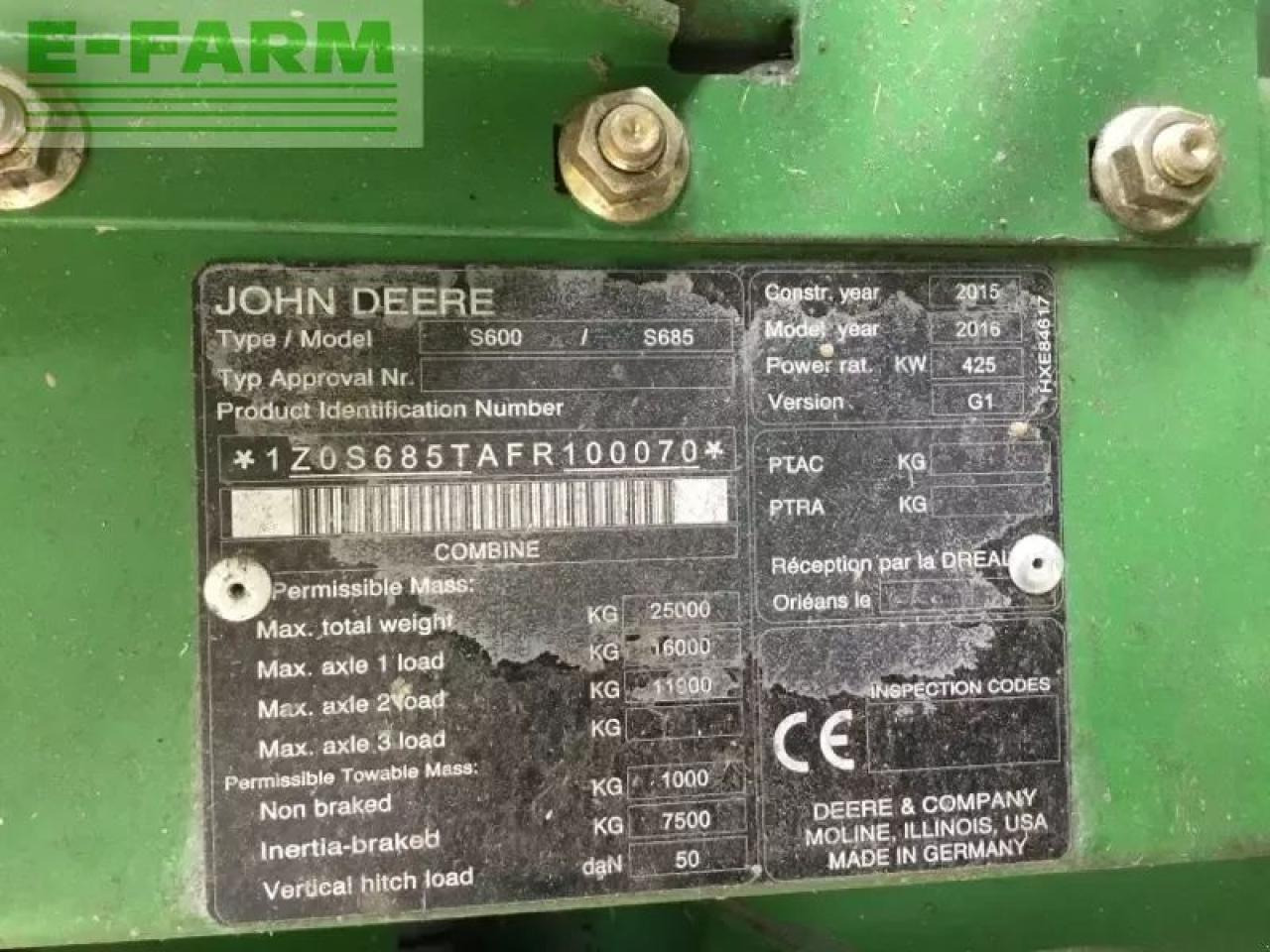 John Deere s685i my16 prod 20 - Kombajn harvester: slika 5 John Deere s685i my16 prod 20 - Kombajn harvester: slika 5