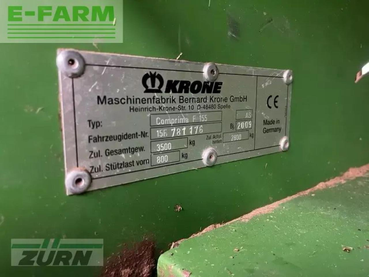 Balirka za kvadratne bale Krone comprima f 155 xc: slika 11
