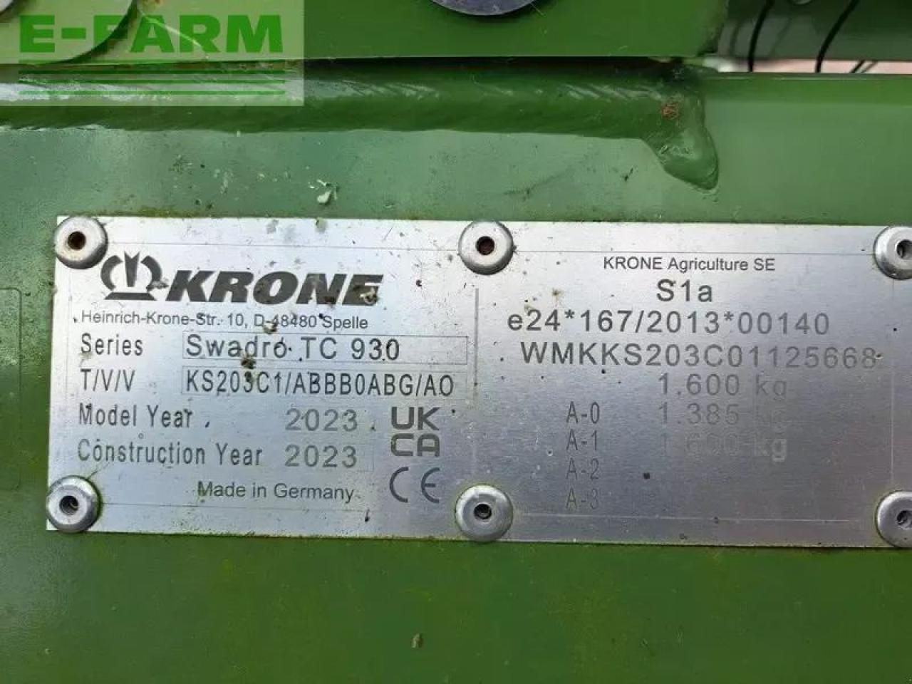 Krone swadro tc 930 - Obračalnik/ Zgrabljalnik: slika 4 Krone swadro tc 930 - Obračalnik/ Zgrabljalnik: slika 4