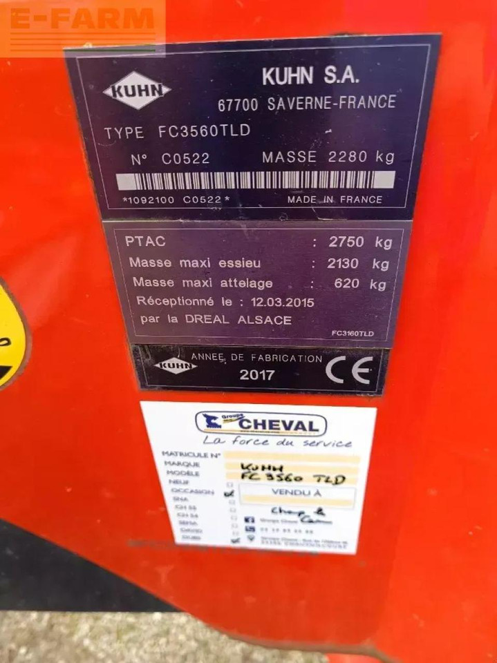 Kuhn fc3560tld - Kosilnica: slika 5 Kuhn fc3560tld - Kosilnica: slika 5