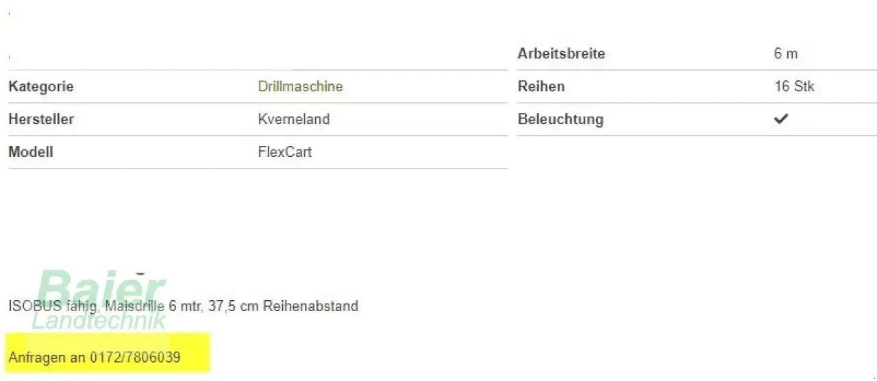Kverneland flexcard - Natančna sejalnica: slika 3 Kverneland flexcard - Natančna sejalnica: slika 3