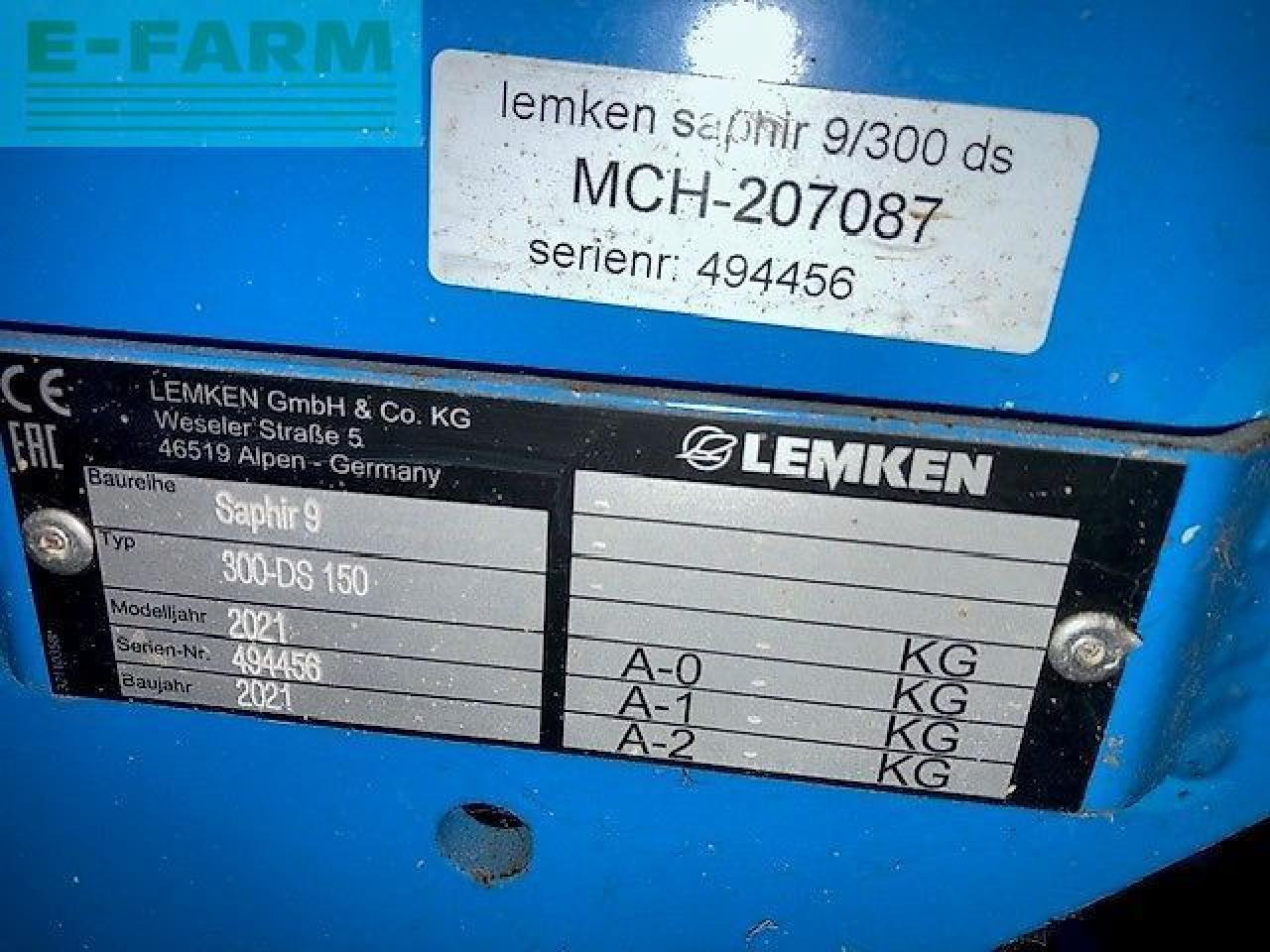 Lemken saphir 9/300 ds als nieuw - Sejalnica: slika 3 Lemken saphir 9/300 ds als nieuw - Sejalnica: slika 3