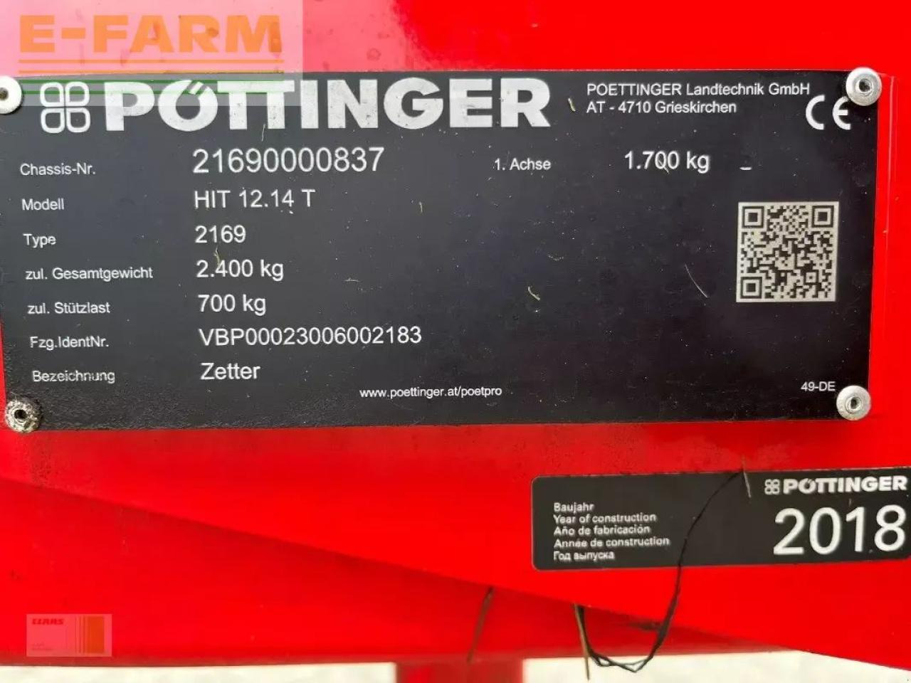 Pöttinger hit 12.14 t - Obračalnik/ Zgrabljalnik: slika 4 Pöttinger hit 12.14 t - Obračalnik/ Zgrabljalnik: slika 4