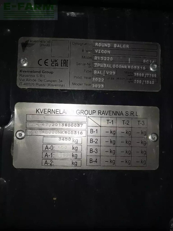 Vicon rv 5220 - Balirka za kvadratne bale: slika 4 Vicon rv 5220 - Balirka za kvadratne bale: slika 4