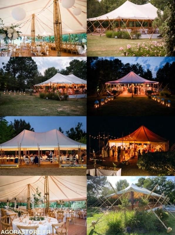 Chapiteau en bambou avec cordages et plancher - Gradbeni kontejner: slika 2 Chapiteau en bambou avec cordages et plancher - Gradbeni kontejner: slika 2